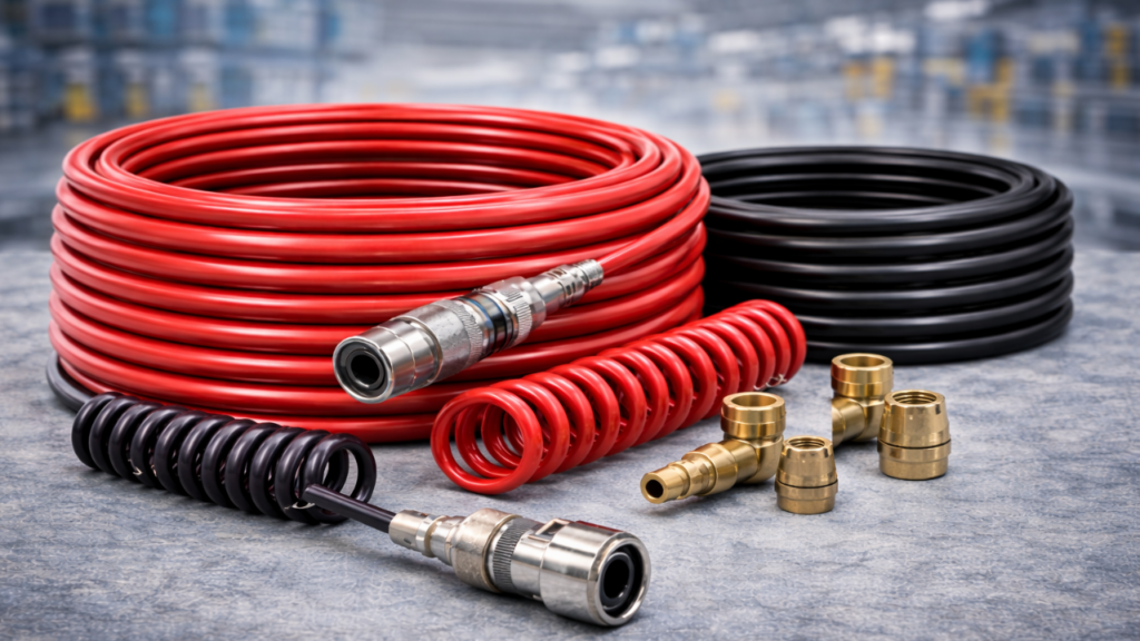 Mangueiras e conexões pneumáticas